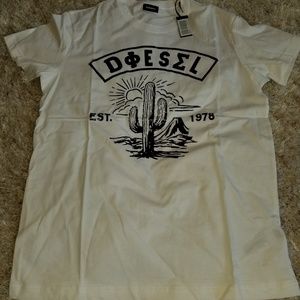 Men's Diesel white tee size xl